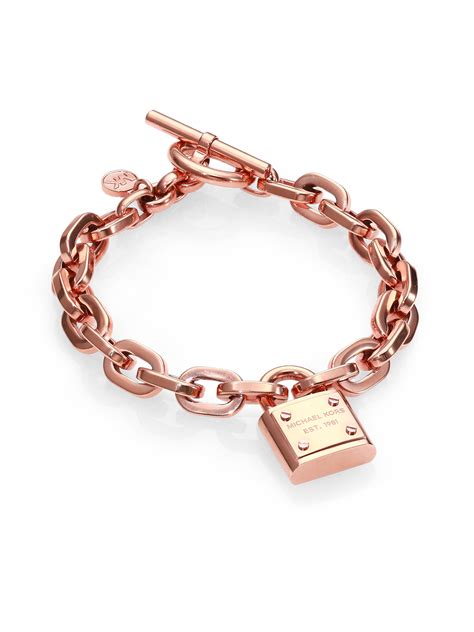 michael kors armkette rose|michael kors charm bracelet.